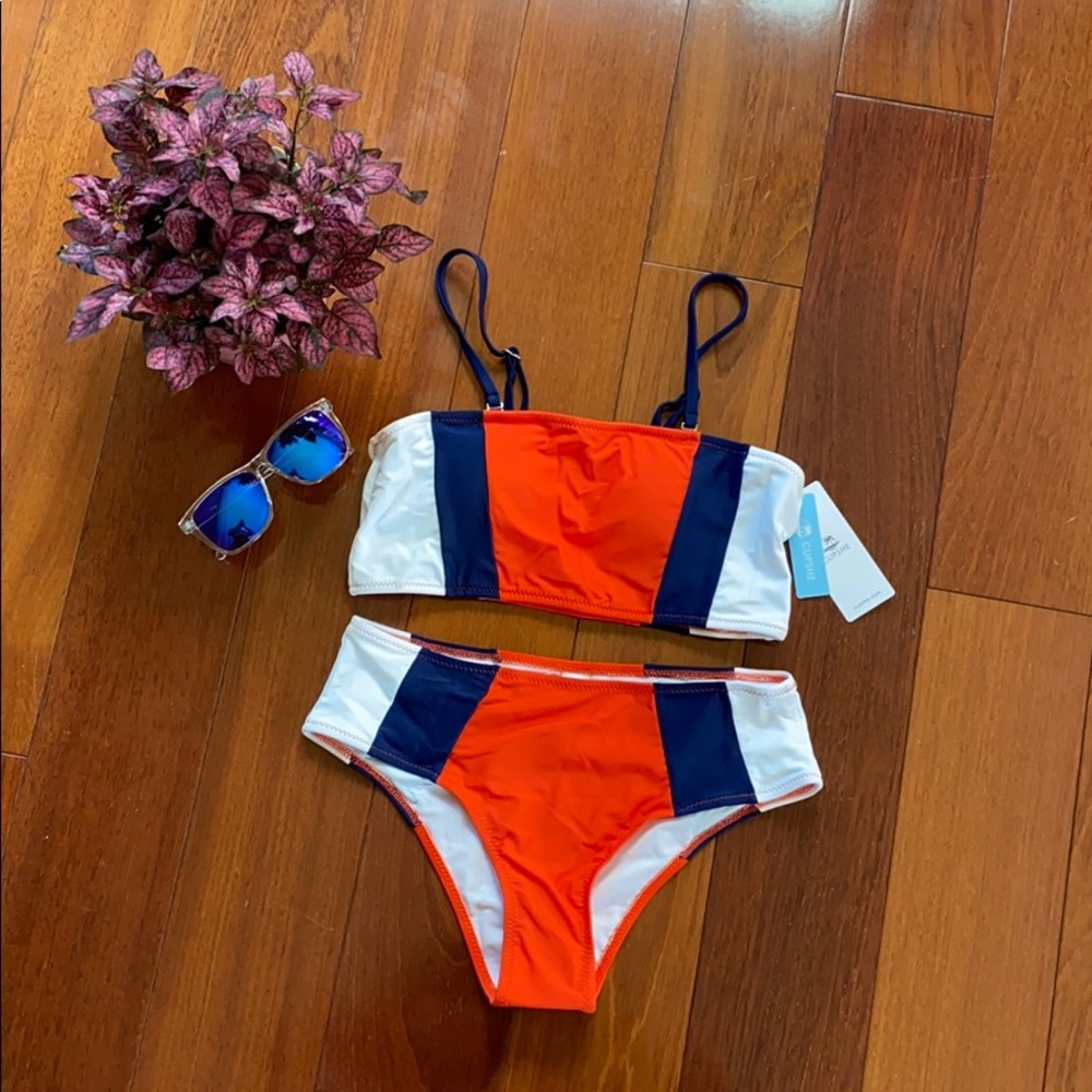 Cupshe Tricolor Bikini Set